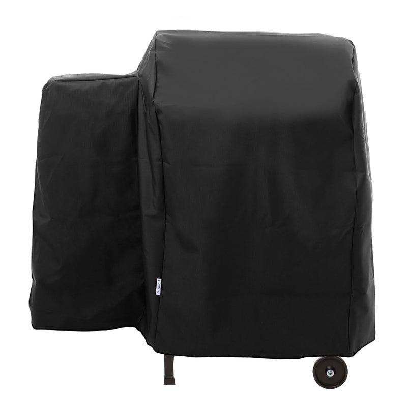 SunPatio Outdoor Heavy Duty Waterproof Grill Cover, Compatible for Traeger 20 Series Wood Pellet, Tailgater and Recteq 340 Grills, Full Length Barbecue Cover, All Weather Protection, Black - Image 1